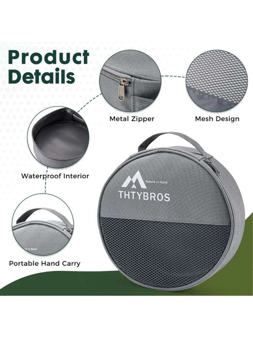 All-in-One Stainless Steel Camping Cookware Set for 1-4, Mess Kit with Plates